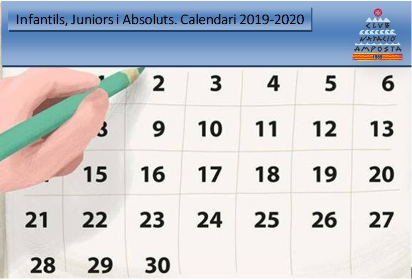 Calendari Competicions Infantils, Juniors i Absoluts 2019/2020
